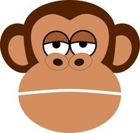 Cartoon Monkey Face N12