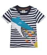 striped shark t-shirt