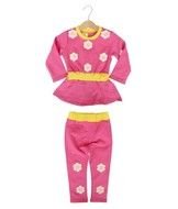 Flower Rample Tee Pant Pink 1