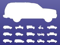 Off Road Cars Set drawing