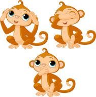 Cute Cartoon Monkeys N22