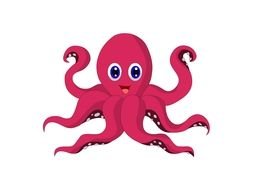 Pictures Of Cartoon Octopuses drawing