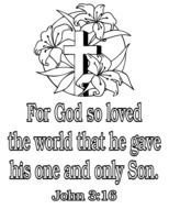 John 3 16 Coloring Page