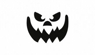 Scary pumpking face clipart