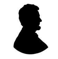 black silhouette of a human bust