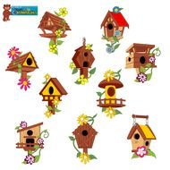 Cartoon Bird House Clip Art