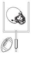 Football Goal Post as a graphic illustration