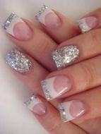 French Glitter Nails, Design