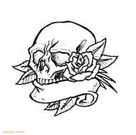 Skull And Rose Tattoo Designs