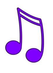 Purple Music Notes darwing