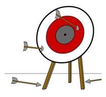 target as a graphic illustration