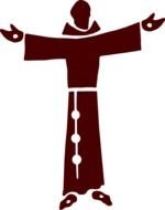 Jesus dark red silhouette