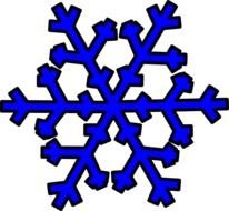Blue Snowflake Clip Art N34