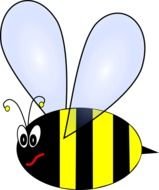 Angry Bee Cartoon Clip Art N2