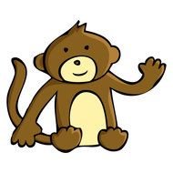 Zoo Animals Waving Clip Art