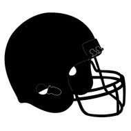 Football Helmet black drawing