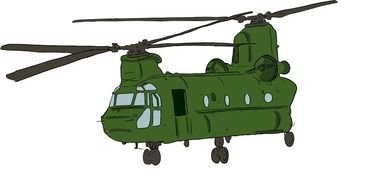 Clip art of military Helicopter