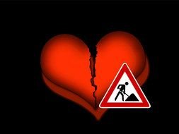 Broken Love Sign clipart