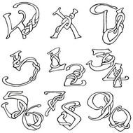 Celtic Calligraphy Alphabet