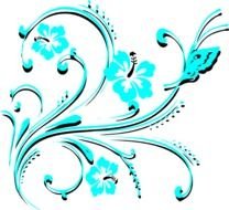 Butterfly Scroll Clip Art N14