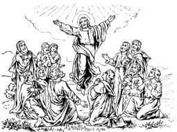 Jesus Ascension Coloring Page drawing