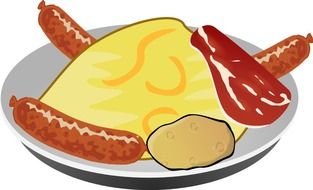 Eating Breakfast drawing