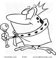 Black And White Cartoon Frog N4