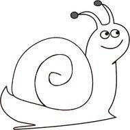 Clip Art of cartoon snail