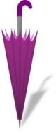 Balanced violet umbrella clipart