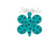 Teal Butterfly Clip Art N6
