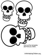 Skeleton Head Template Printable