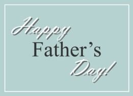 congratulation on father's day on a blue background