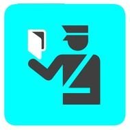 Visa Clipart Immigration Police In Bright Bluesvg