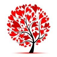 red Heart Tree with a heart drawing