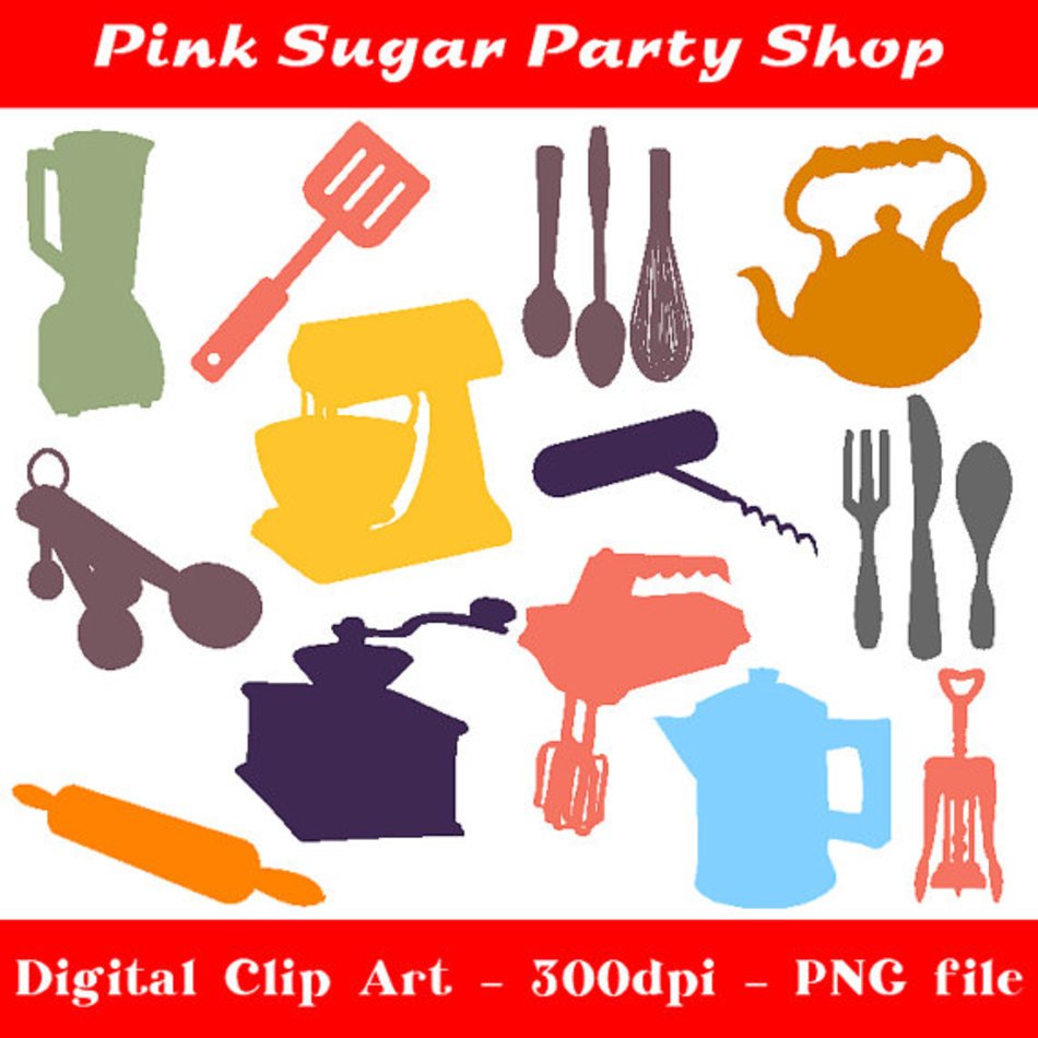 Kitchen Home Silhouette Graphics Clipart Personal Use And Small
