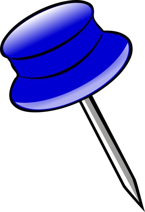 blue button on a white background