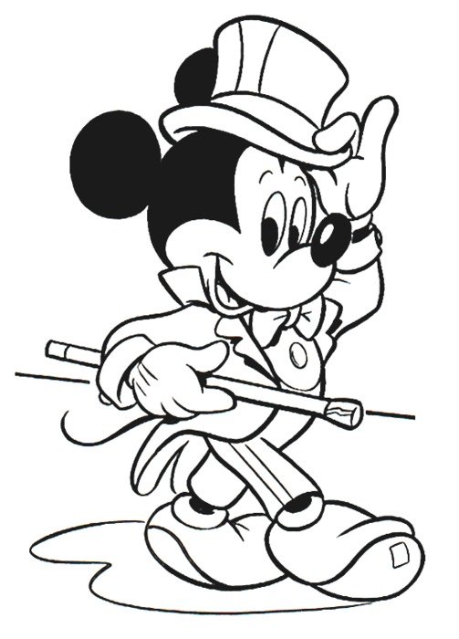 Mickey Mouse Color By Number Coloring Pages