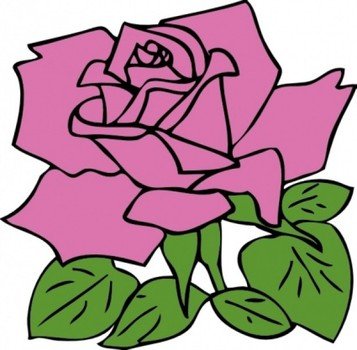 Cartoon Rose Flower Clip Art N3