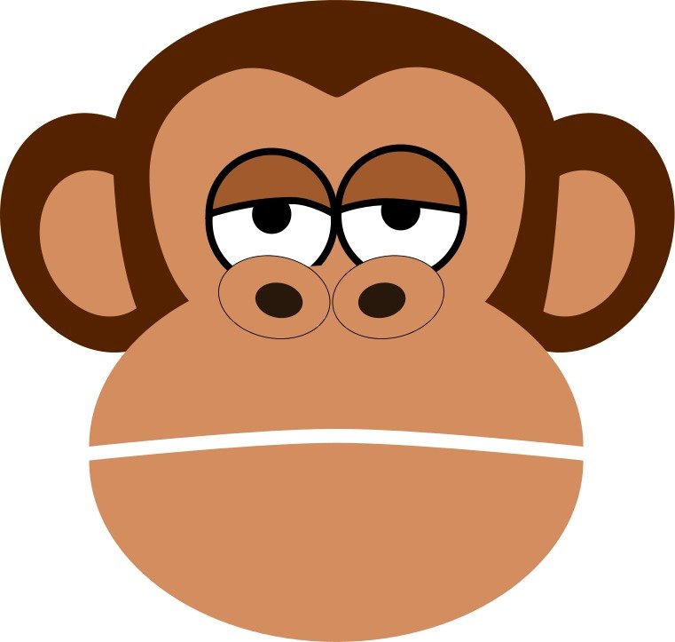 Cartoon Monkey Face N12