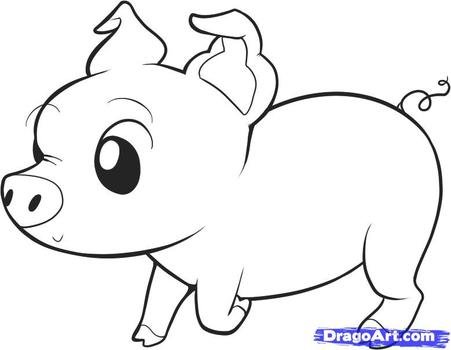 Cute Pig Drawings