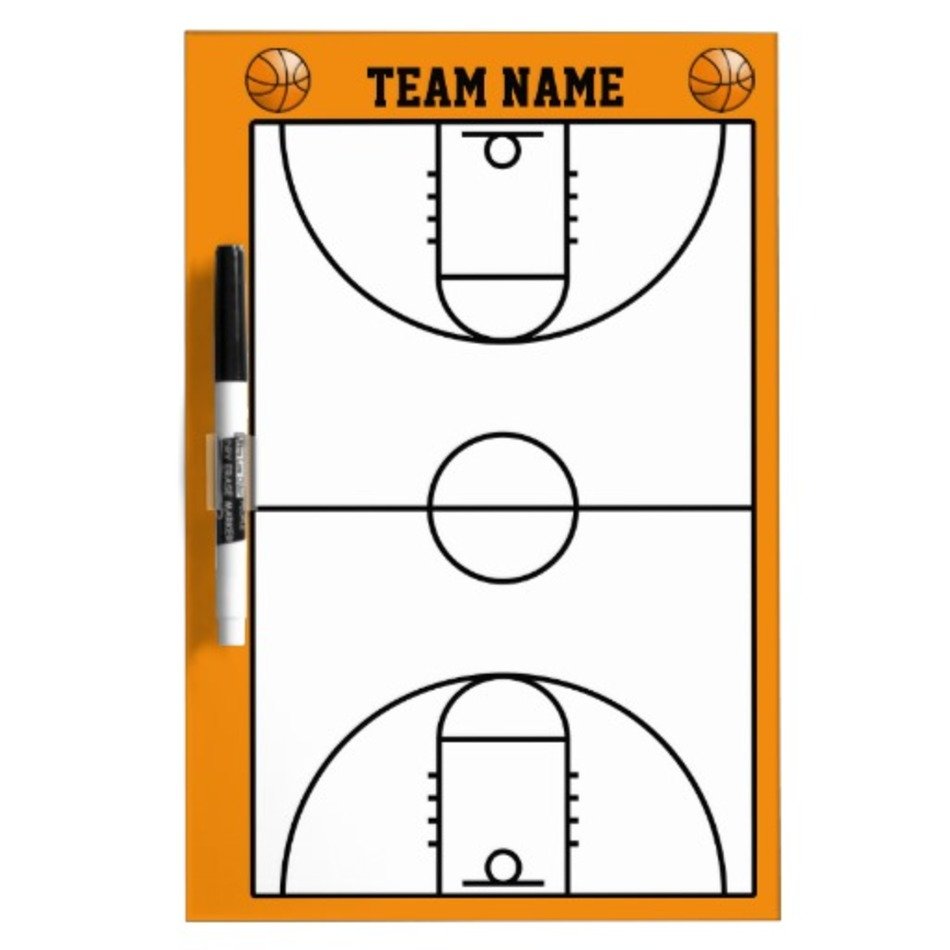 Basketball Court Dry Erase Board