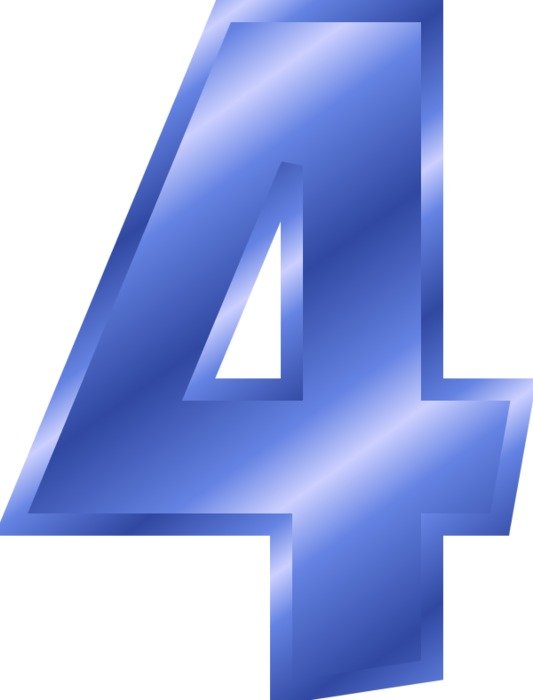 Number 4 Clip Art N48