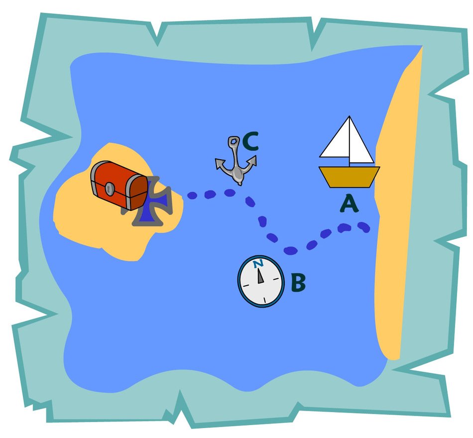 Colorful map with the water clipart