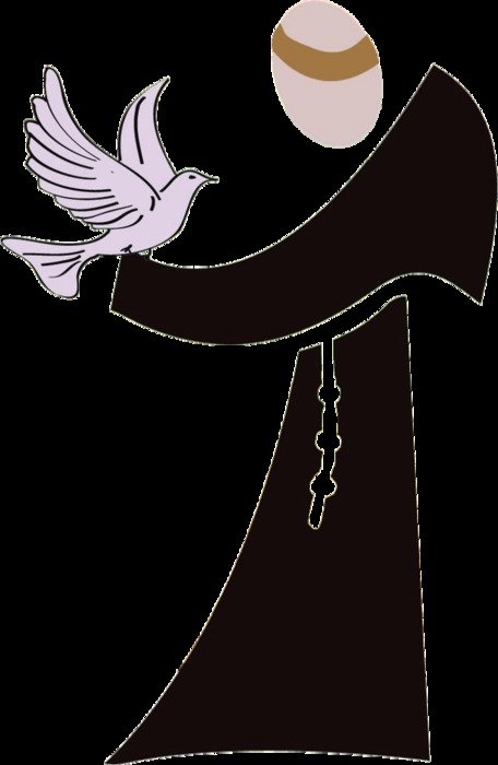 dove on a dark illustration