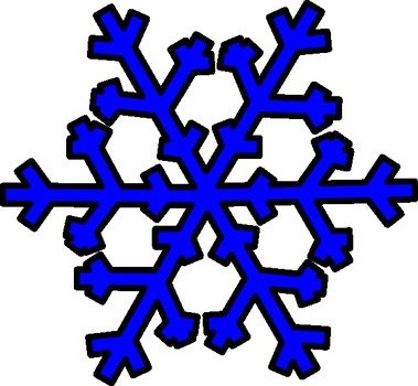 Blue Snowflake Clip Art N34