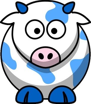 Jumping Cow Clip Art N4