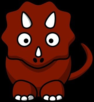 Cartoon Triceratops Clipart