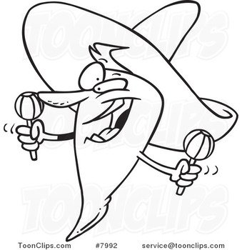 Chili Pepper Clip Art Black And White N10
