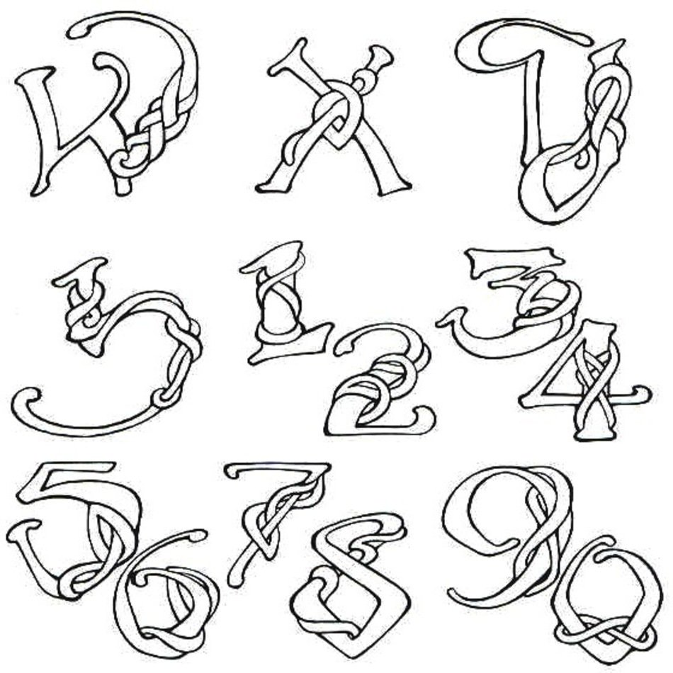Celtic Calligraphy Alphabet