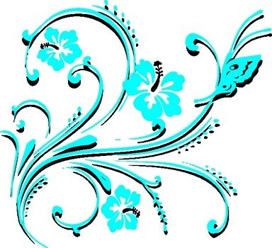 Butterfly Scroll Clip Art N14